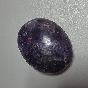 Purple tourmaline mica crystal palm stone